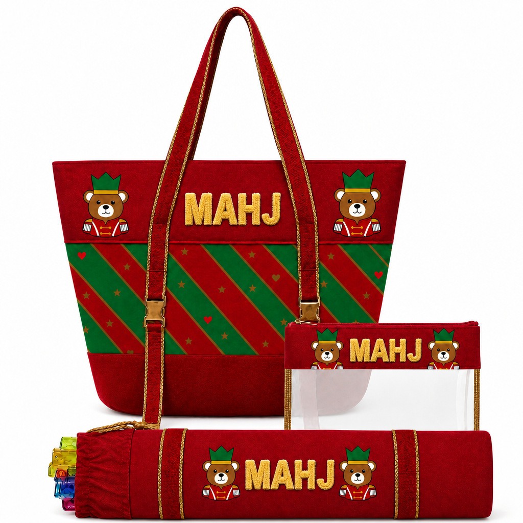 Multi-functional Canvas Mahjong Bag-Christmas designs now!